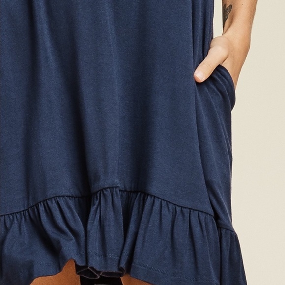 Babydoll Mini Dress with Pockets - Picture 5 of 8